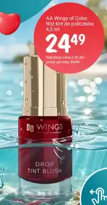 Rossmann Róż-tint do policzków AA Wings of Color Drop Tint Blush oferta