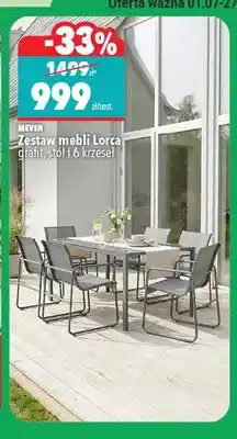 Biedronka Zestaw mebli ogrodowych Meven Lorca grafit oferta