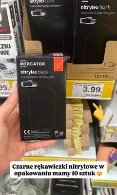 Dino Rękawice nitrylowe Mercator nitrylex black L oferta