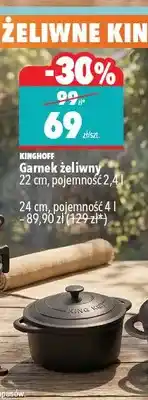 Biedronka Garnek żeliwny Kinghoff 22 cm oferta