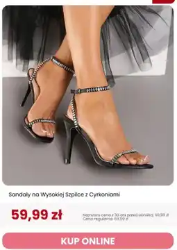 Renee Sandały na wysokiej szpilce z cyrkoniami Renee oferta
