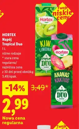 Lidl HORTEX Napój Tropical Duo oferta