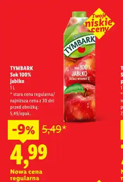 Lidl TYMBARK Sok 100% jabłko oferta