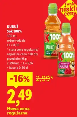 Lidl KUBUŚ Sok 100% oferta