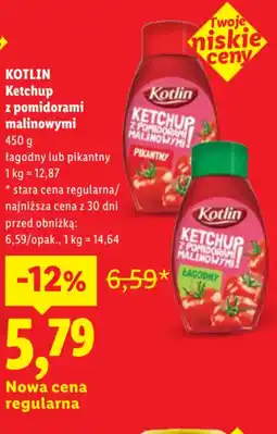 Lidl KOTLIN Ketchup z pomidorami malinowymi oferta