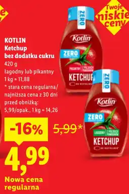 Lidl KOTLIN Ketchup bez dodatku cukru oferta