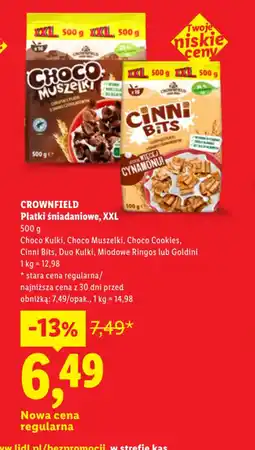 Lidl CROWNFIELD Płatki śniadaniowe oferta