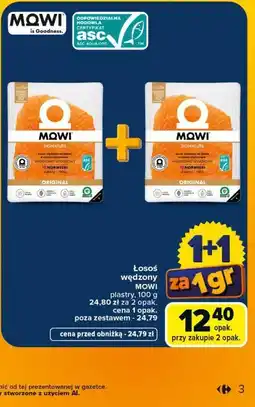 Carrefour Łosoś wędzony MOWI plastry oferta