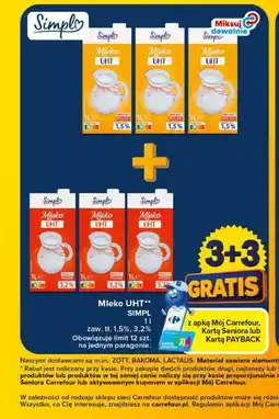 Carrefour Mleko UHT Simpły oferta