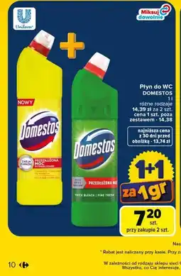 Carrefour Domestos Płyn do WC oferta