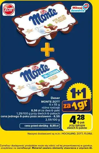 Carrefour Deser Monte Zott oferta