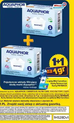 Carrefour Pojedyncze wkłady filtrujące wodę marki Aquaphor oferta
