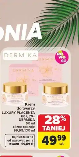 Carrefour Krem do twarzy LUXURY PLACENTA DERMIKA oferta
