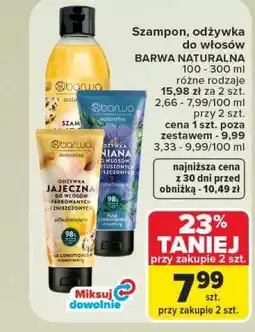 Carrefour Szampon, odżywka do włosów BARWA NATURALNA oferta