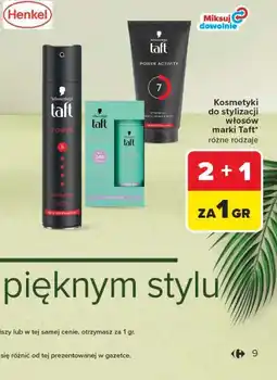 Carrefour Kosmetyki do stylizacji włosów marki Taft oferta