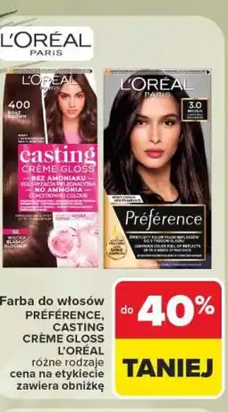Carrefour Farba do włosów Préférence, Casting Crème Gloss L'Oréal oferta