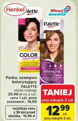 Carrefour Farba, szampon koloryzujący Palette oferta