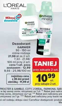Carrefour Dezodorant Garnier oferta