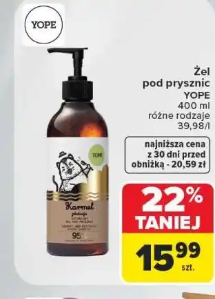 Carrefour Żel pod prysznic Yope oferta