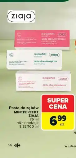 Carrefour Pasta do zębów MINTPERFEKT ZIAJA oferta