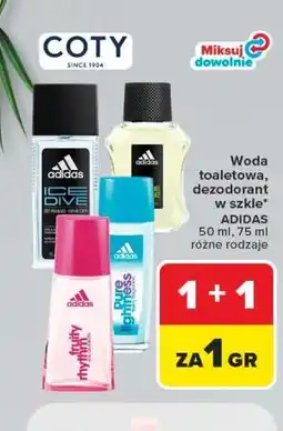 Carrefour Woda toaletowa, dezodorant w szkle ADIDAS oferta