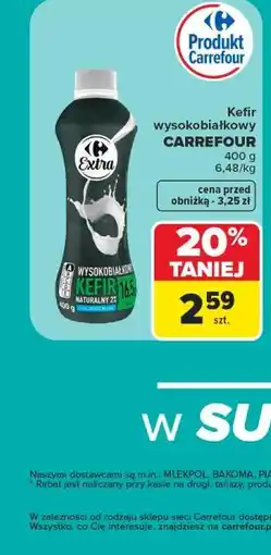 Carrefour Kefir wysokobiałkowy CARREFOUR oferta