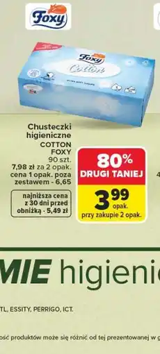 Carrefour Foxy Cotton Chusteczki higieniczne oferta