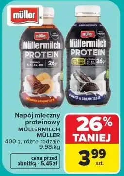 Carrefour Napój mleczny proteinowy Müllermilch Protein MÜLLER oferta