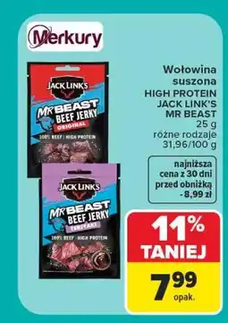 Carrefour Wołowina suszona Jack Link's Mr Beast oferta