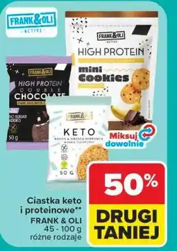 Carrefour Ciastka keto i proteinowe Frank & Oli oferta