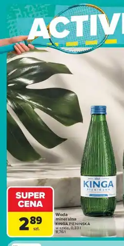 Carrefour Woda mineralna KINGA PIENIŃSKA w szkle oferta
