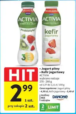 Intermarche Jogurt pitny / Kefir jogurtowy Activia oferta