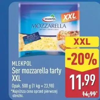 ALDI MLEKPOL Ser mozzarella tarty XXL oferta