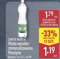 ALDI Santa Marta Woda wysokozmineralizowana Muszyna oferta