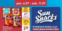 ALDI SUN SNACKS Chipsy karbowane oferta