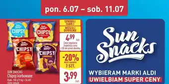 ALDI SUN SNACKS Chipsy karbowane oferta