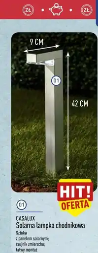 ALDI CASALUX Solarna lampka chodnikowa oferta