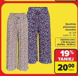 Carrefour Spodnie damskie 3/4 rozm. s-xl oferta