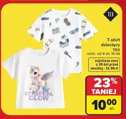 Carrefour T-shirt dziecięcy 4-14 lat Tex oferta