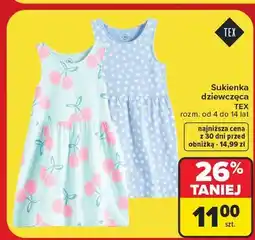 Carrefour Sukienka dziewczęca 4-14 lat Tex oferta