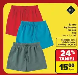 Carrefour Szorty kąpielowe męskie s-3xl Tex oferta