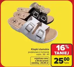 Carrefour Klapki damskie korek rozm. 36-41 oferta