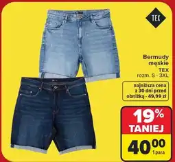 Carrefour Bermudy męskie s-3xl Tex oferta