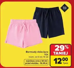 Carrefour Bermudy dziecięce 4-14 lat Tex oferta