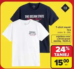 Carrefour T-shirt męski s-3xl Tex oferta