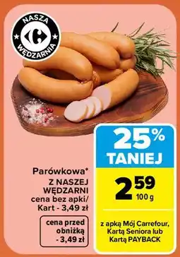 Carrefour Parówkowa Nasza Wędzarnia Carrefour oferta