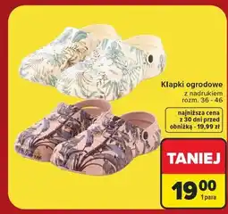 Carrefour Klapki ogrodowe męskie rozm. 36-46 oferta