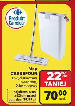 Carrefour Mop z wyciskaczem i wiadrem 2-komorowy Carrefour oferta