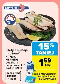 Carrefour Mintaj filet mrożony Herring oferta