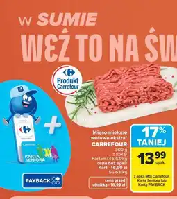 Carrefour Mięso mielone wołowe ekstra CARREFOUR oferta